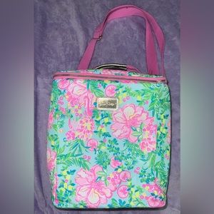 NWT Lilly Pulitzer Fruity Flamingo wine carrier